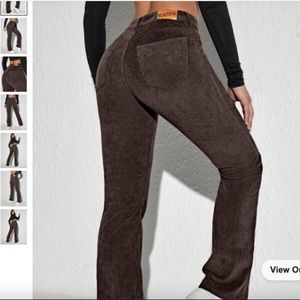 SHEIN flare leg corduroy pants